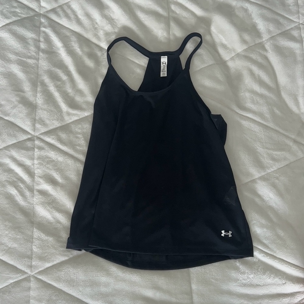 Under Armour Black Fitted Backless Tank Top